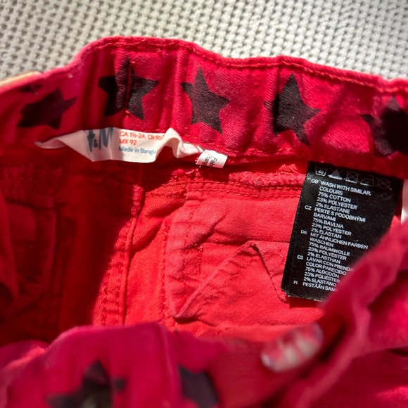 H&M Red Slim skinny Cut Jeans rockstar style 1.5 years -2 years 2t - Picture 6 of 9